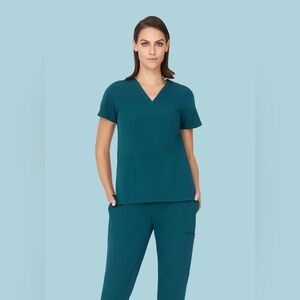 Caribbean Blue Mandala Scrub Top